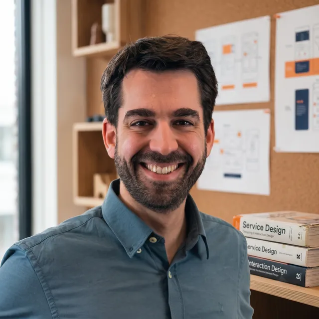 Koen de Greef, smiling, wearing a shirt